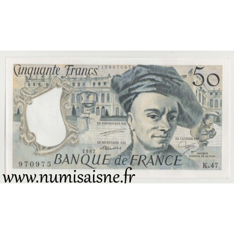 FAY 67/13 - 50 FRANCS QUENTIN DE LA TOUR - 1987 - K.47 - PICK 152