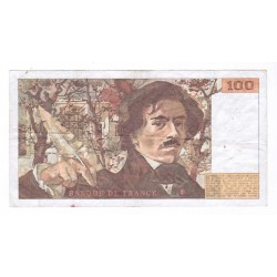 FRANCE - FRANKREICH - PICK 154 b - 100 FRANCS DELACROIX  - TYP 1978 MODIFIED - 1984