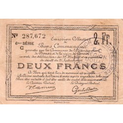 County 59 - DOUAI - BON POUR DEUX FRANCS - 22/05/1916