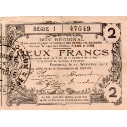 59 - FOURMIES - BON DE DEUX FRANCS - 12/12/1917