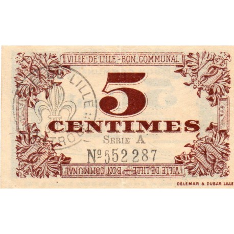 59 - LILLE - 5 CENTIMES - 31/10/1917