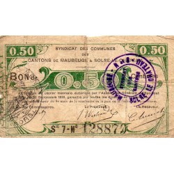 County 59 - MAUBEUGE - BON DE 50 CENTIMES - 22/09//1915