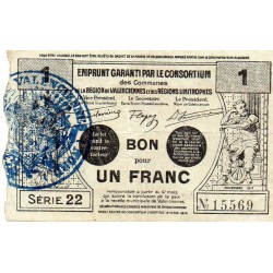 Komitat 59 - VALENCIENNES - 1 FRANC - 11/1917