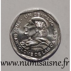 GUATEMALA - KM 282 - 1 CENTAVO 1999 - Frère Barthélémy de Las Casas