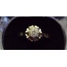 RING IN 18 CARAT WHITE GOLD AND PLATINUM - GLOSSY 0.07 CARAT - SIZE 53