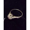 RING IN 18 CARAT WHITE GOLD AND PLATINUM - GLOSSY 0.07 CARAT - SIZE 53