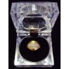 RING IN YELLOW GOLD - 18 CARATS - DECORATED WITH 25 GLOSSES OF 0.01 CARAT EACH - SIZE 55