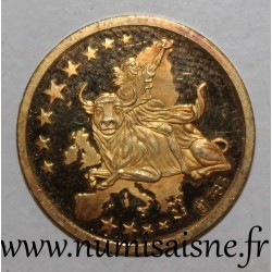 MEDAL - EUROPA COLLECTION - 01.01.2003 - 1 year of the euro - The goddess Europe riding a bull