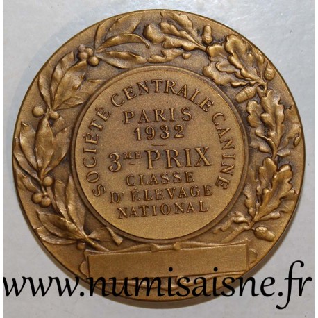 MEDAILLE - 75 - PARIS - ZENTRALE HUNDEGESELLSCHAFT - 1932 - 3. Preis