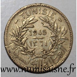 TUNISIA - KM 248 - 2 FRANCS 1945 - AH 1364