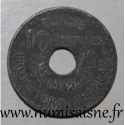 TUNISIA - KM 271 - 10 CENTIMES 1945 - AH 1364 - Ahmad Pasha - French Protectorate