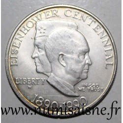 ÉTATS UNIS - KM 227 - 1 DOLLAR 1990 - 100 ANS DE LA NAISSANCE DE EISENHOWER