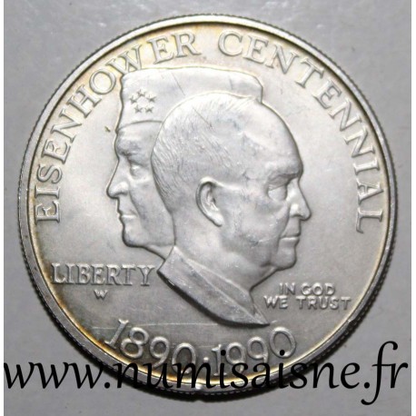 VEREINIGTE STAATEN - KM 227 - 1 DOLLAR 1990 - 100 JAHRE GEBURT VON EISENHOWER 1890