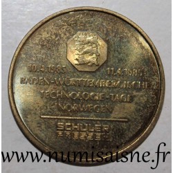 DEUTSCHLAND - MEDAILLE - BADEN-WÜRTTEMBERG - TECHNOLOGIETAGE - IN NORWEGEN - 1985