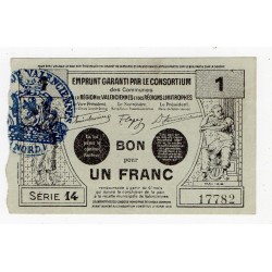 County 59 - VALENCIENNES - 1 FRANC - 05/1916