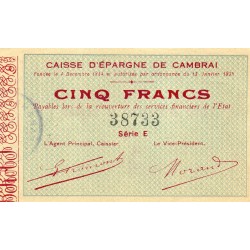 59 - CAMBRAI - BON DE 5 FRANCS - NON DATÉ