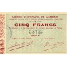 County 59 - CAMBRAI - 5 FRANC VOUCHER - UNDATED