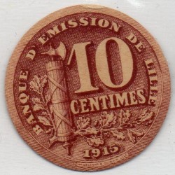 COUNTY 59 - LILLE - EMISSION BANK - 10 CENTIMES - 1915