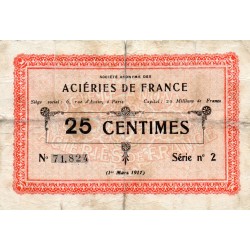 KOMITAT 62 - ISBERGUES - 25 CENTIMES - 01/03/1917