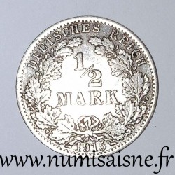 GERMANY - KM 17 - 1/2 MARK 1915 A - Berlin