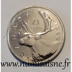 KANADA - KM 74 - 25 CENTS 1980