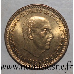 SPAIN - KM 796 - 1 PESETA 1966 - 72 In the star