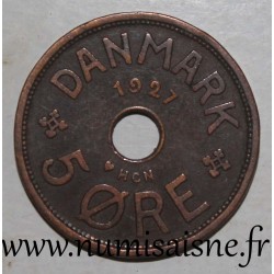 DENMARK - KM 828 - 5 ORE 1927 - CHRISTIAN X