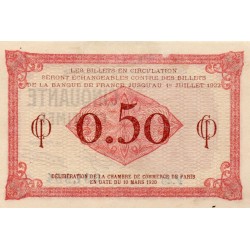 75 - PARIS - 50 CENTIMES - 10/03/1920 - CHAMBRE DE COMMERCE DE PARIS