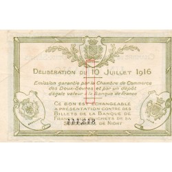 79 - DEUX SEVRES - CHAMBRE DE COMMERCE - 1 FRANC 1916