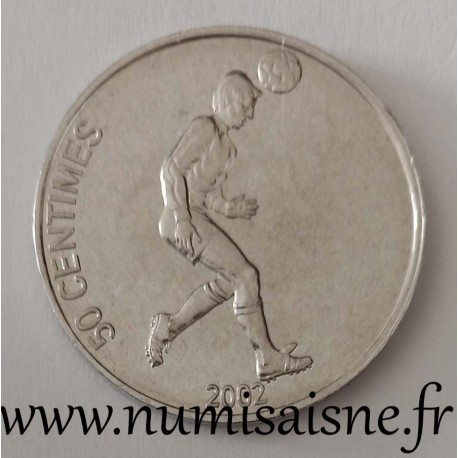 KONGO - KM 75 - 50 CENTIMES 2002 - Fußball