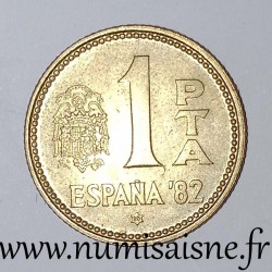 SPAIN - KM 816 - 1 PESETA 1980 - 80 In the star