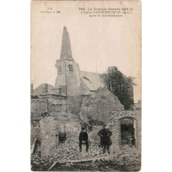 62111 - HEBERTUNE - L'EGLISE APRES LE BOMBARDEMENT - LA GRANDE GUERRE 1914-15