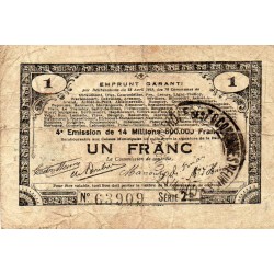 80 - MIRAUMONT - 1 FRANC - 23/04/1916