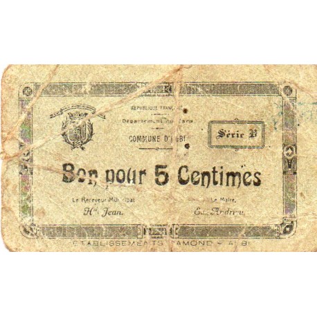 KOMITAT 81 - ALBI - 5 CENTIMES - 1916