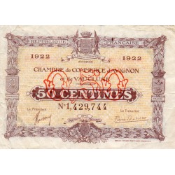 KOMITAT 84 - AVIGNON - 50 CENTIMES - 1922