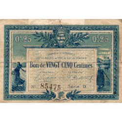 KOMITAT 85 - ROCHE SUR YON - 25 CENTIMES - 1916