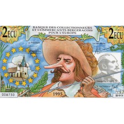 KOMITAT 24 - BERGERAC - ERSTATTUNGSFÄHIGER GUTSCHEIN IM WERT VON 2 ECU / 14 FRANCS - 1995 - CYRANO DE BERGERAC - EDMOND ROSTAND