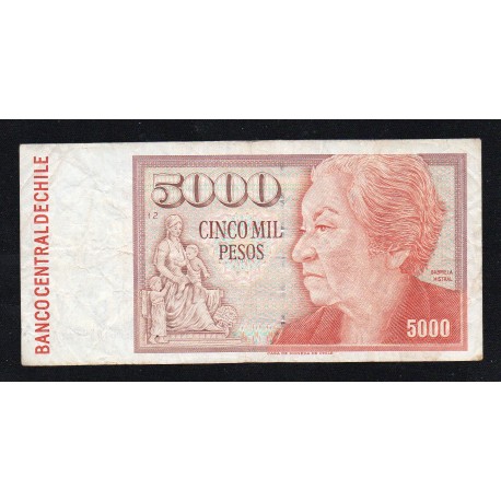 CHILE - PICK 155 e - 5 000 PESOS 1996