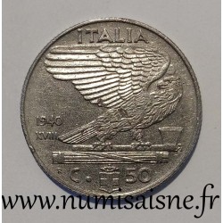 ITALY - KM 76 b - 50 CENTESIMI 1940 - VITTORIO EMANUELE III