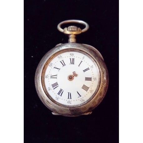 SILVER ADOLESCENT POCKET WATCH WITH CLASSIC WINDER