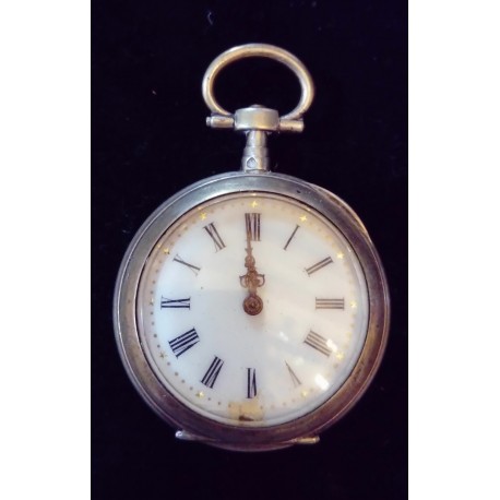 SILBERNE ADOLESCENT POCKET WATCH MIT SCHLÜSSELWICKLER