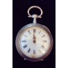 SILVER ADOLESCENT POCKET WATCH WITH KEY WINDER