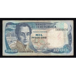 COLOMBIA - PICK 424 a - 1000 PESOS ORO - 01.01-1982