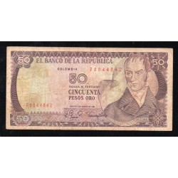 KOLOMBIEN - PICK 422 a - 50 PESOS ORO - 07.08.1981