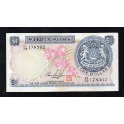 SINGAPORE - PICK 1 d - 1 DOLLAR - 1972 - TYPE II