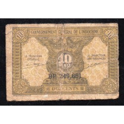 INDOCHINA - GENERAL GOVERNMENT - PICK 89 - 10 CENTS - NO DATE (1942)