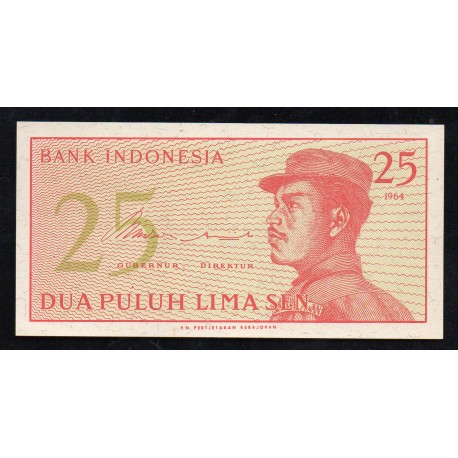 INDONESIA - PICK 93 a - 25 SEN - 1964