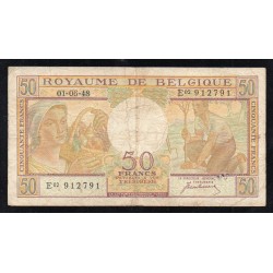 BELGIQUE - PICK 133 a - 50 FRANCS - 01/06/1948