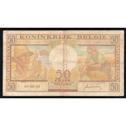 BELGIEN - PICK 133 a - 50 FRANCS - 01/06/1948