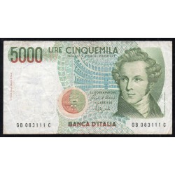 ITALIE - PICK 111 b - 5000 LIRE - 04/01/1985